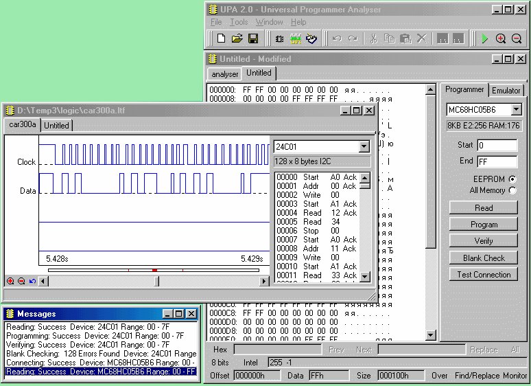 UPA-Universal Programmer Analyser Screenshot